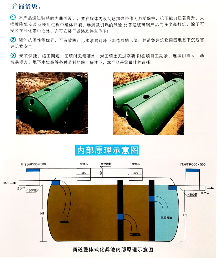 汝州玻璃钢化粪池